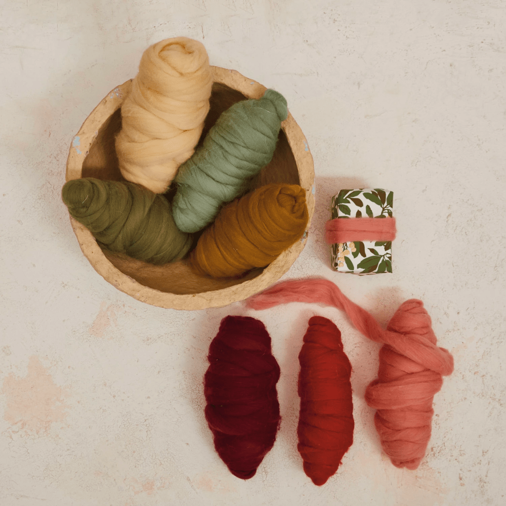 10 Yard Wool Felt Roving Yarn, Pink, Shopsweetluluss