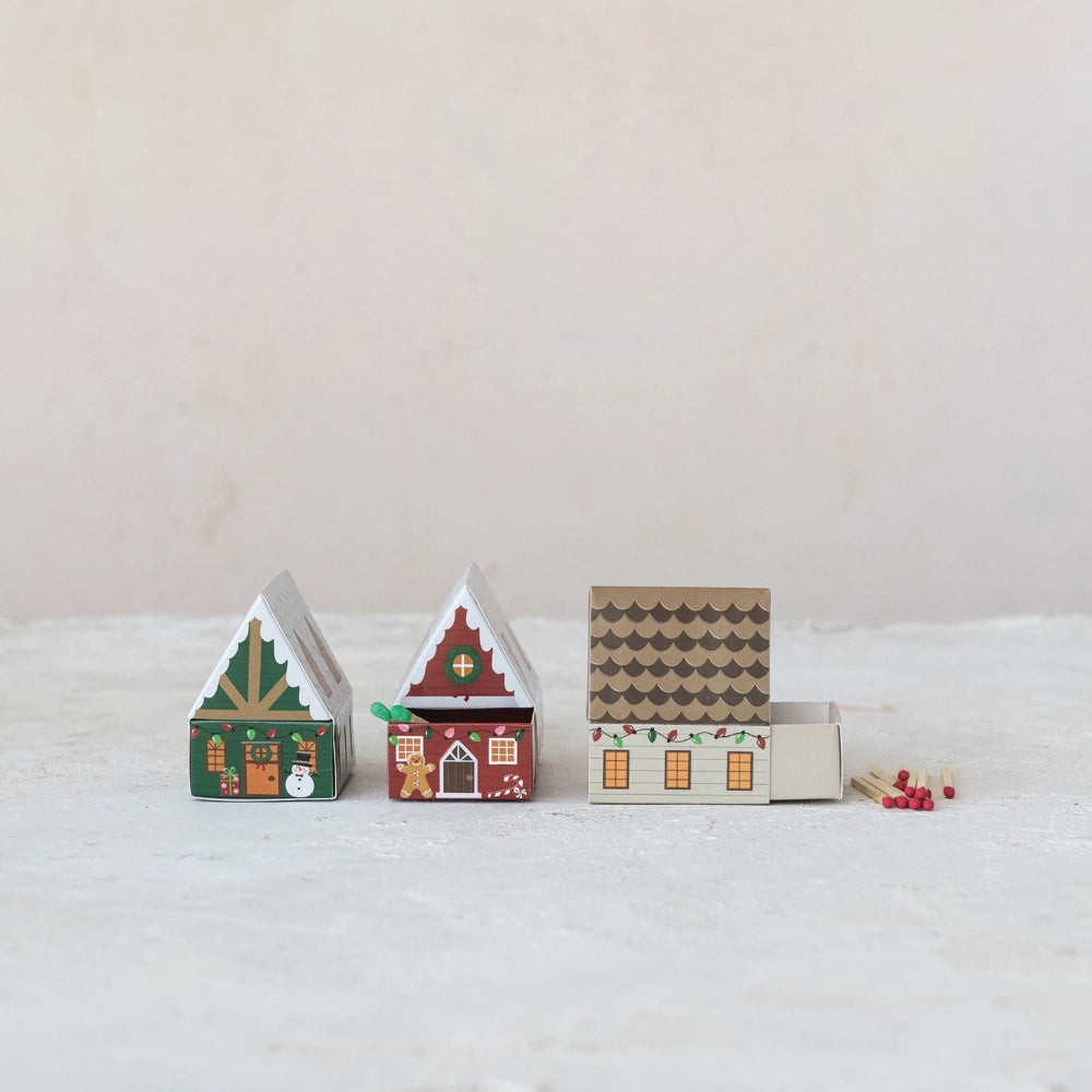 Safety Matches in House Shaped Matchbox - 3 Style Options, Shopsweetluluss