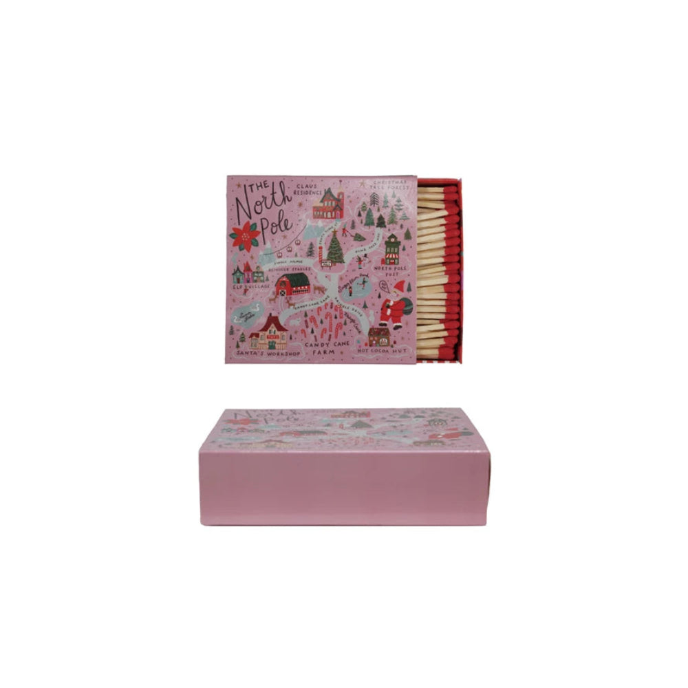 Safety Matches in North Pole Scene Matchbox, Shopsweetluluss