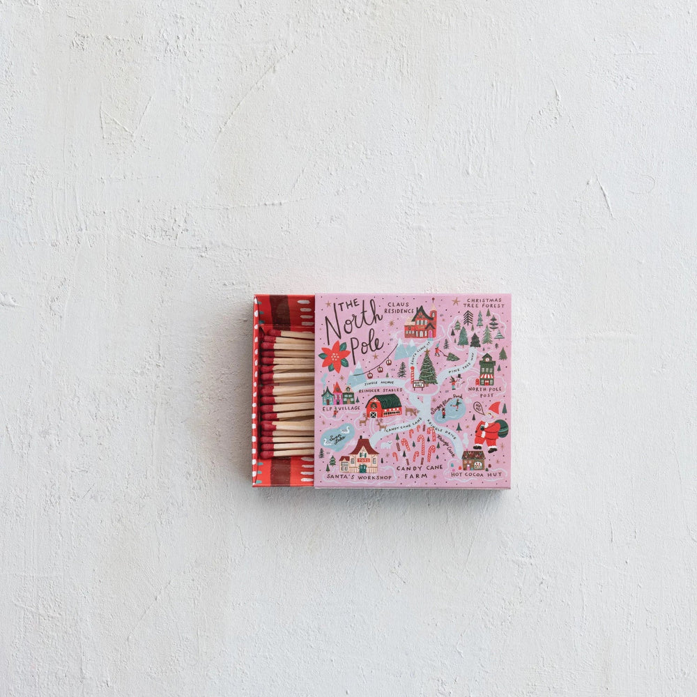 Safety Matches in North Pole Scene Matchbox, Shopsweetluluss
