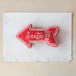 "Santa Please Stop Here" Velvet Arrow Pillow, Shopsweetluluss