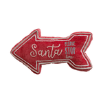 "Santa Please Stop Here" Velvet Arrow Pillow, Shopsweetluluss