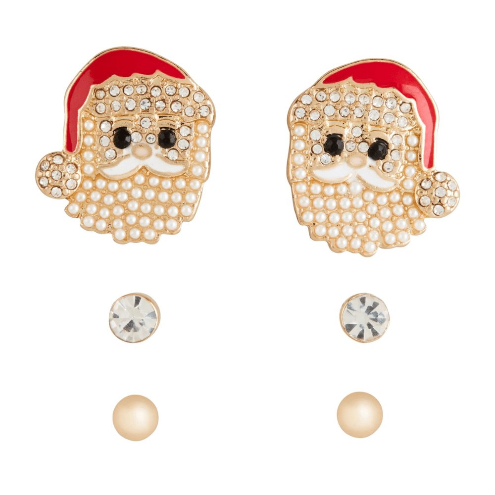  Christmas Stud Earring Set - 3pk., Santa, Shopsweetluluss