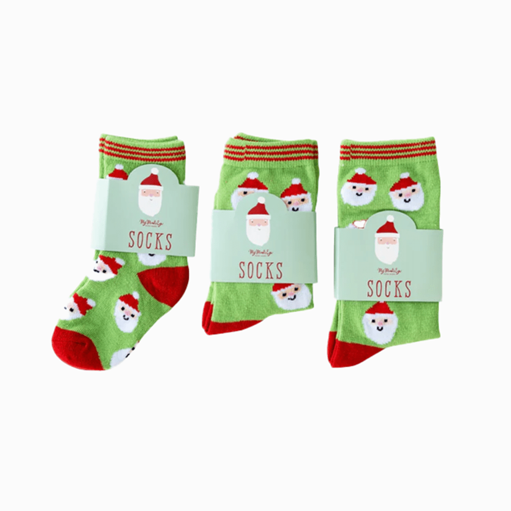 Santa Socks - 3 Size Options, Shopsweetluluss