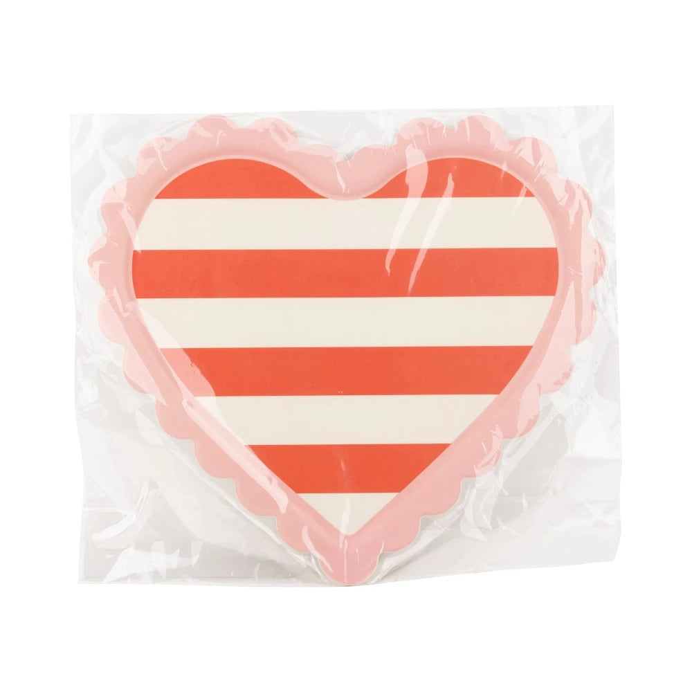 Scalloped Striped Heart Tray, Shopsweetluluss