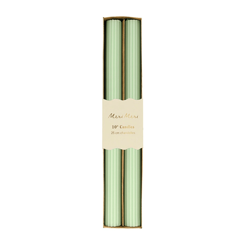 Sea Foam Green Table Candles, Shopsweetluluss