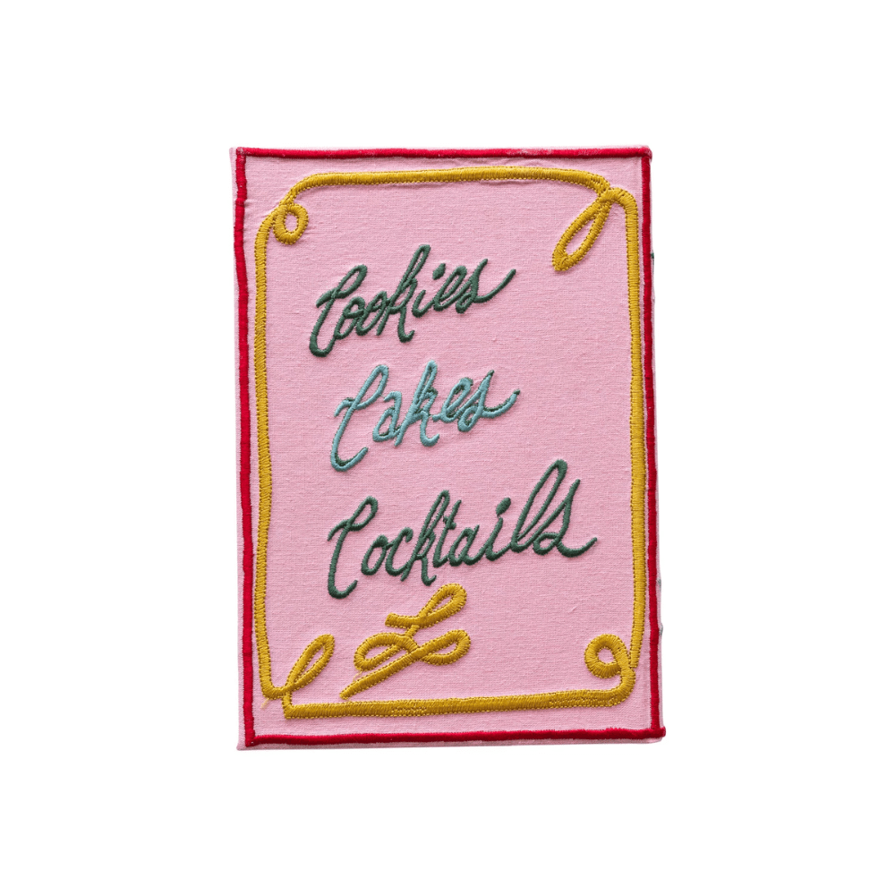 Season's Eatings Handmade Paper & Embroidered Fabric Recipe Book, Shopsweetluluss