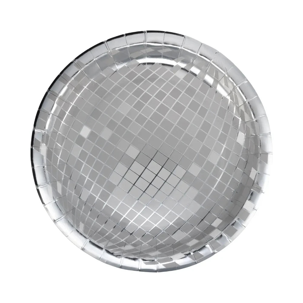 Silver Disco Plates, Shopsweetluluss