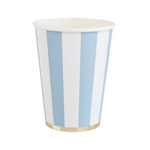 Sky Blue Cabana Stripe Cups, Shopsweetluluss