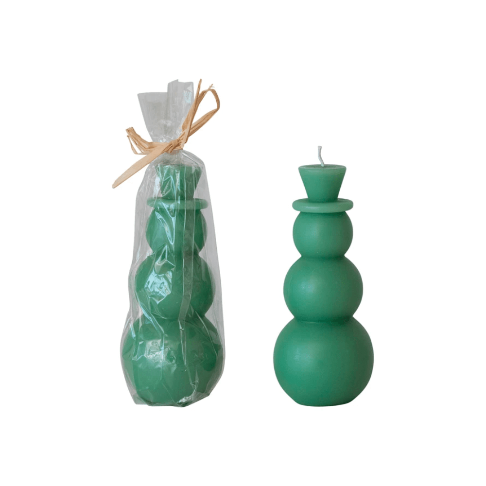Snowman Shaped Candle - Green, Shopsweetluluss