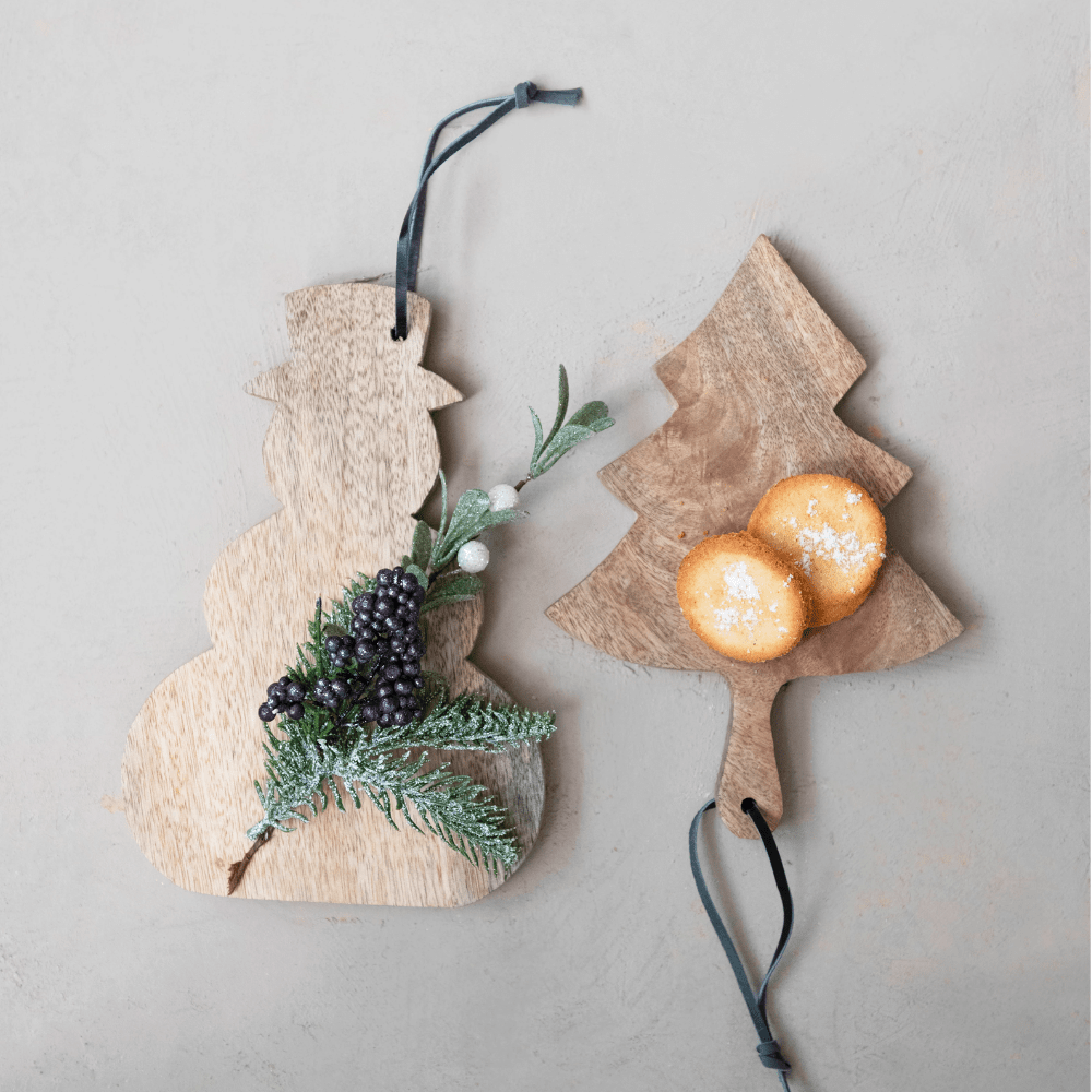 Mango Wood Snowman Cheese/Cutting Board - Shopsweetluluss