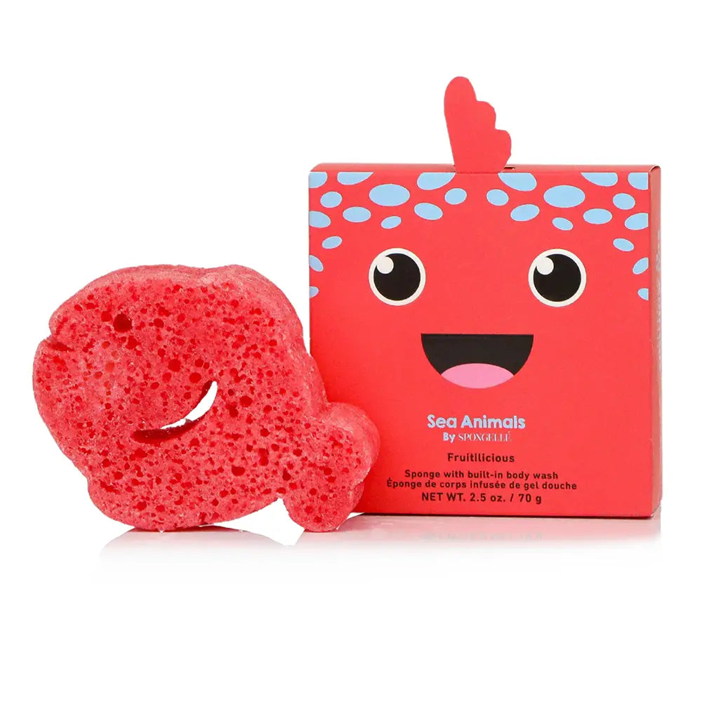 Spongellé Sea Animals Body Buffer - Fiona Fish, Shopsweetluluss