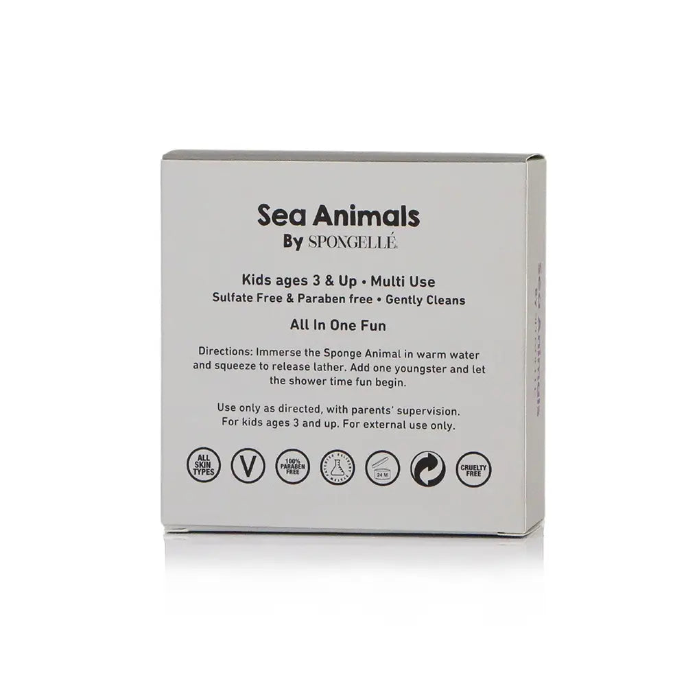 Spongellé Sea Animals Body Buffer - Sammy Shark, Shopsweetluluss