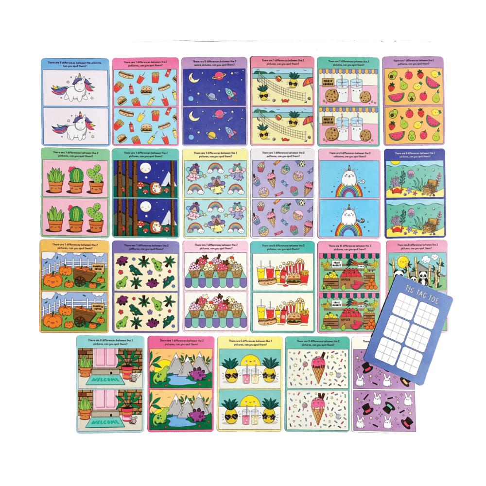 Spot the Difference Activity Cards - Set of 24, Shopsweetluluss