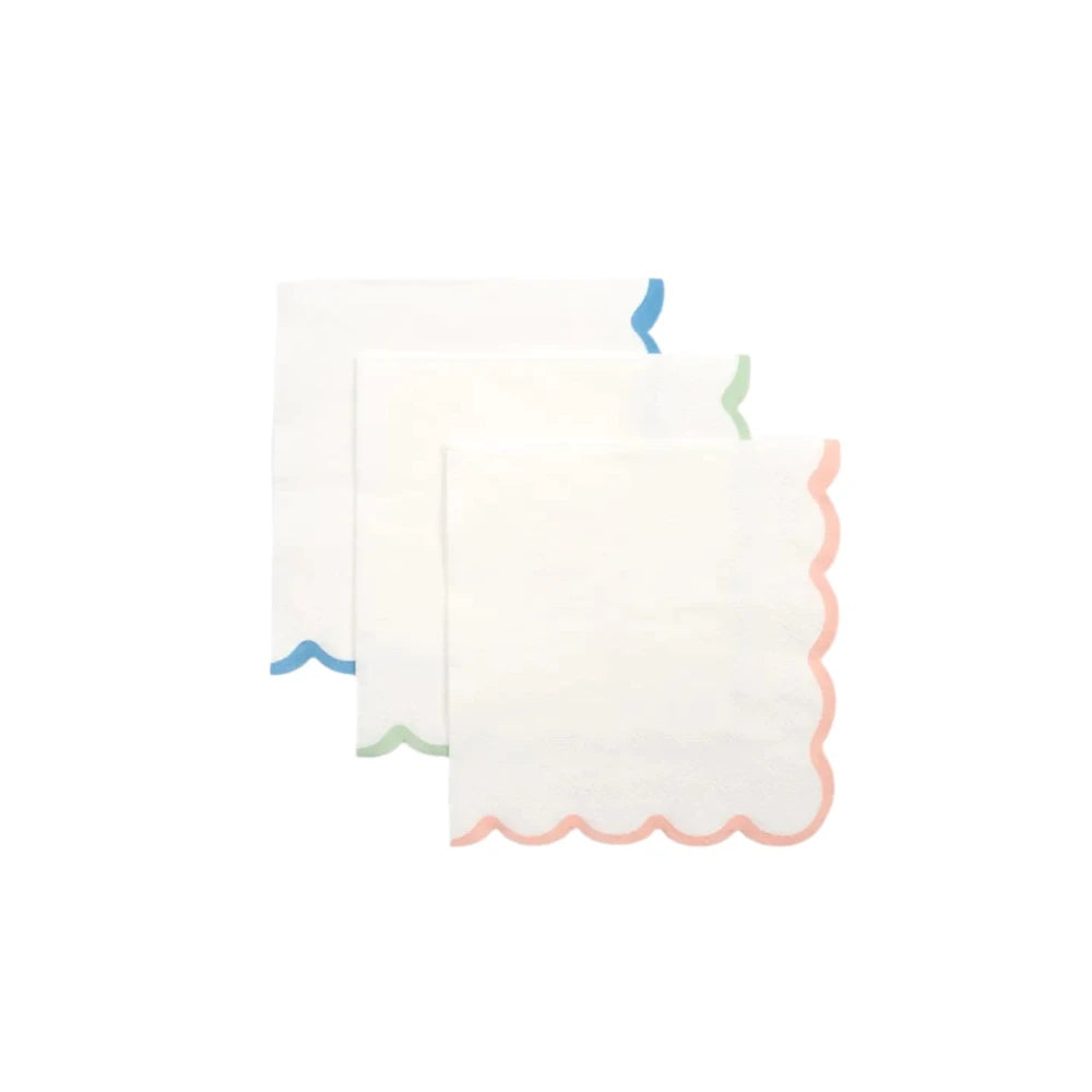 Springtime Scallop Cocktail Napkins, Shopsweetluluss