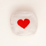 Square Teddy Pouch, Heart - Cream, Shopsweetluluss