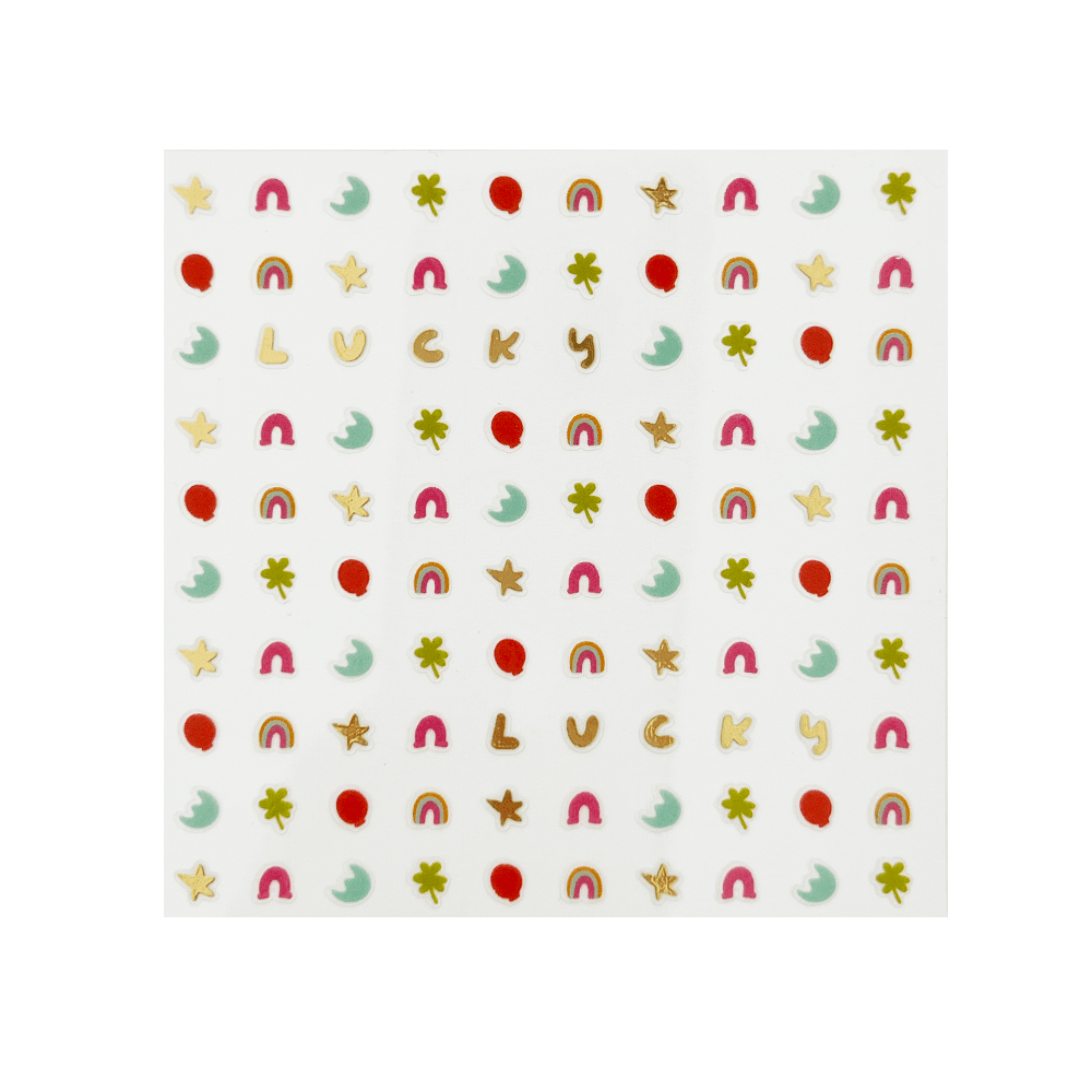 Happy Go Lucky Nail Stickers, Shopsweetluluss