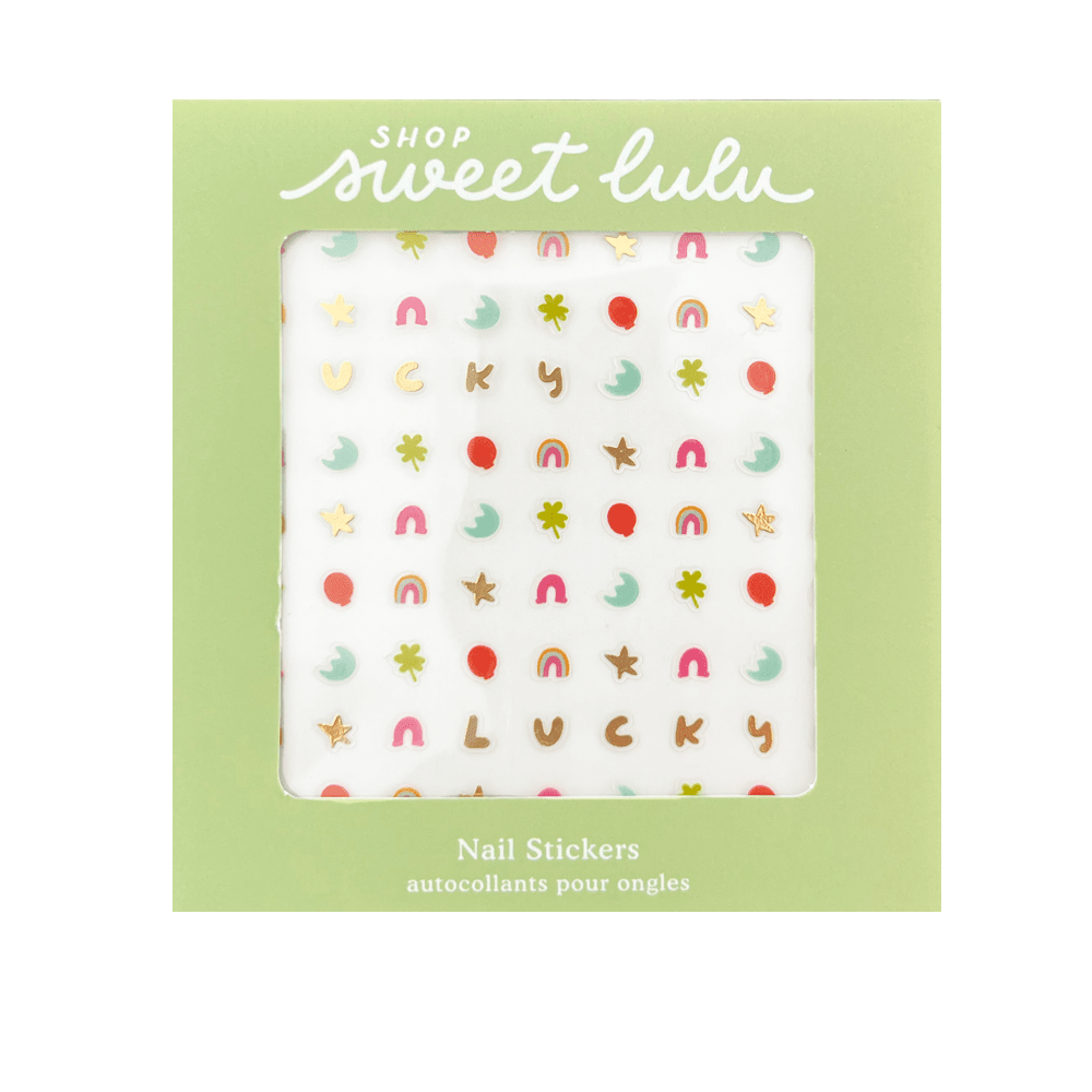 Happy Go Lucky Nail Stickers, Shopsweetluluss