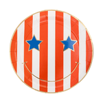 Star & Stripe Smiley Diecut Plates, Shopsweetluluss