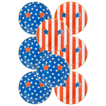 Star & Stripe Smiley Diecut Plates, Shopsweetluluss