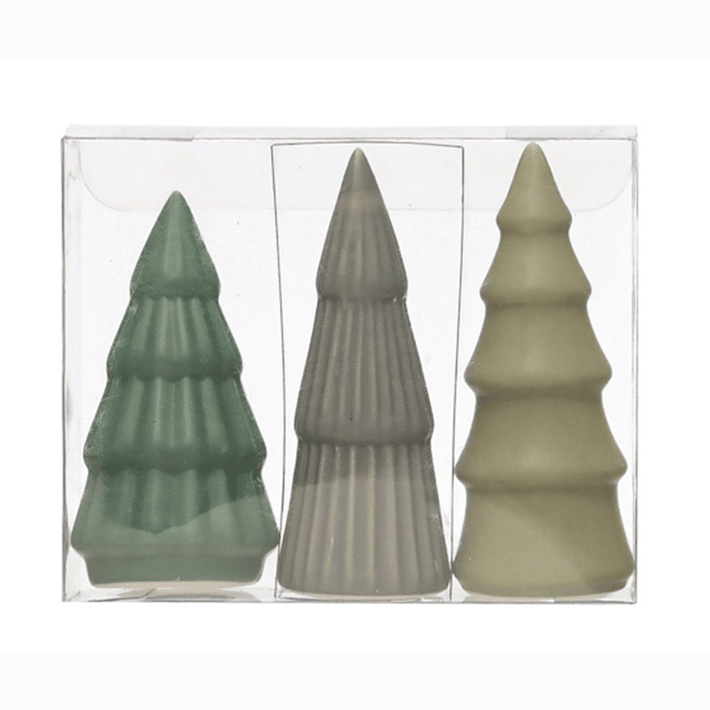 Stoneware Tree, 3 1/2", Matte Finish - Set of 3, Shopsweetluluss