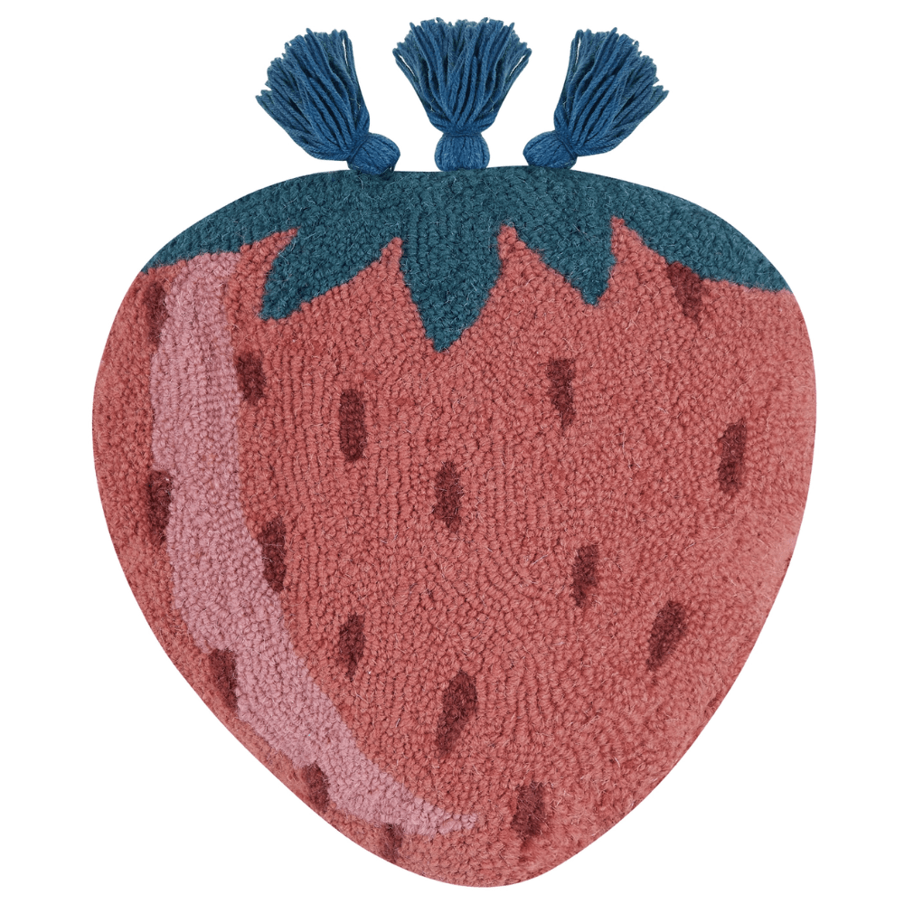 Strawberry w/ Tassels Shaped Hook Pillow, Shopsweetluluss