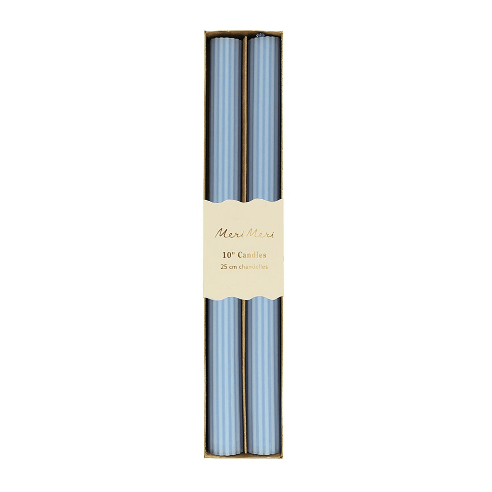 Summer Sky Blue Table Candles, Shopsweetluluss