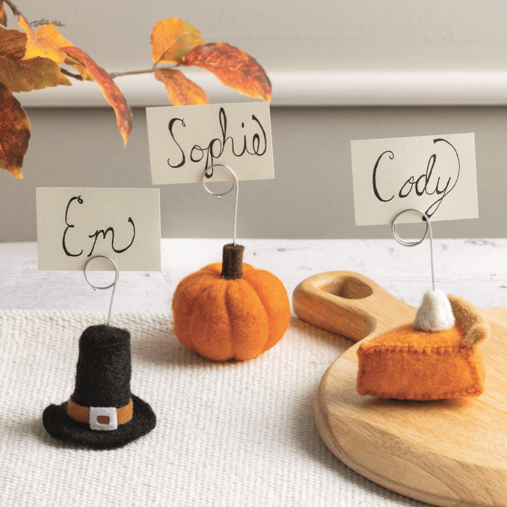Thanksgiving Felt Placecard Holders - 3 Style Options, Shopsweetluluss