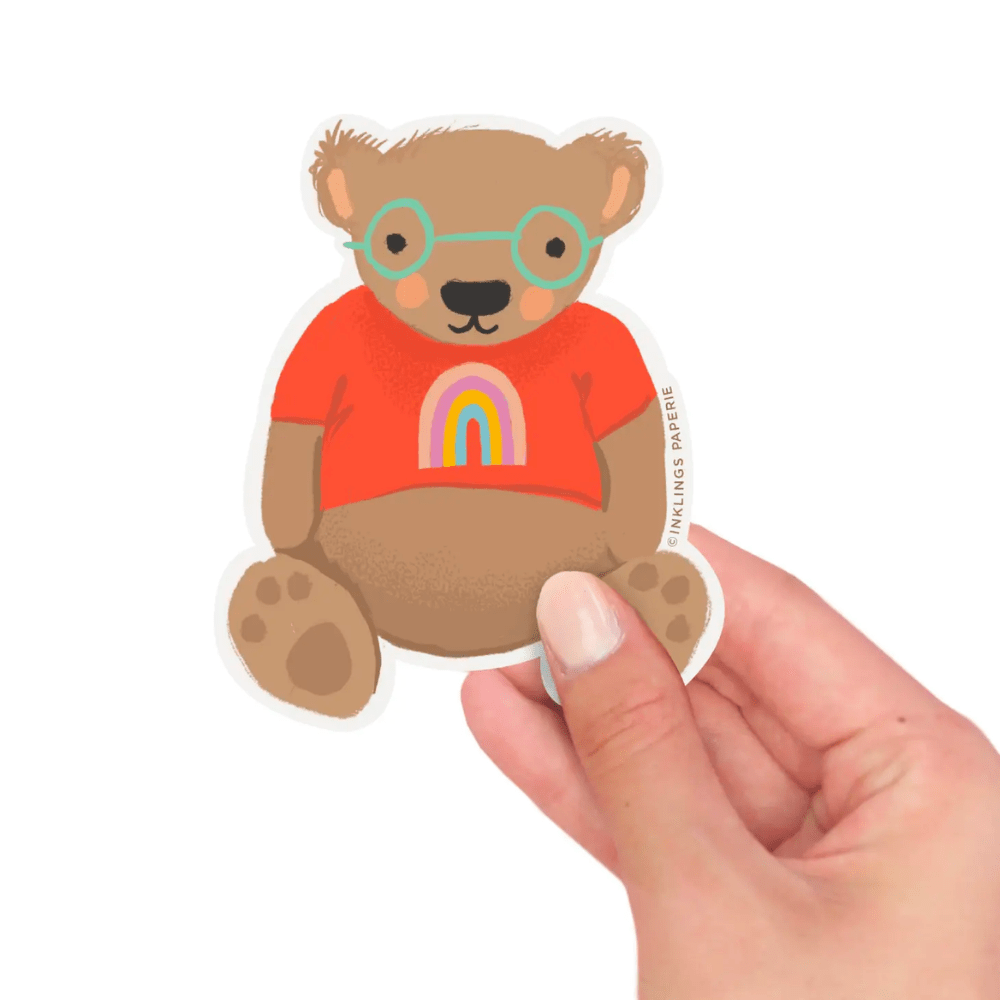 Teddy Bear Vinyl Sticker - Shopsweetluluss