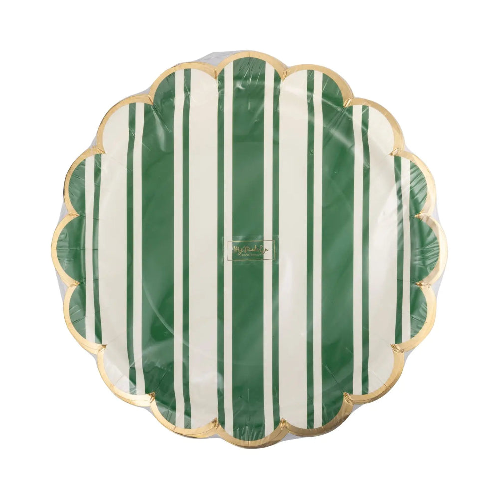 Tennis Striped Paper Plates, Shopsweetluluss