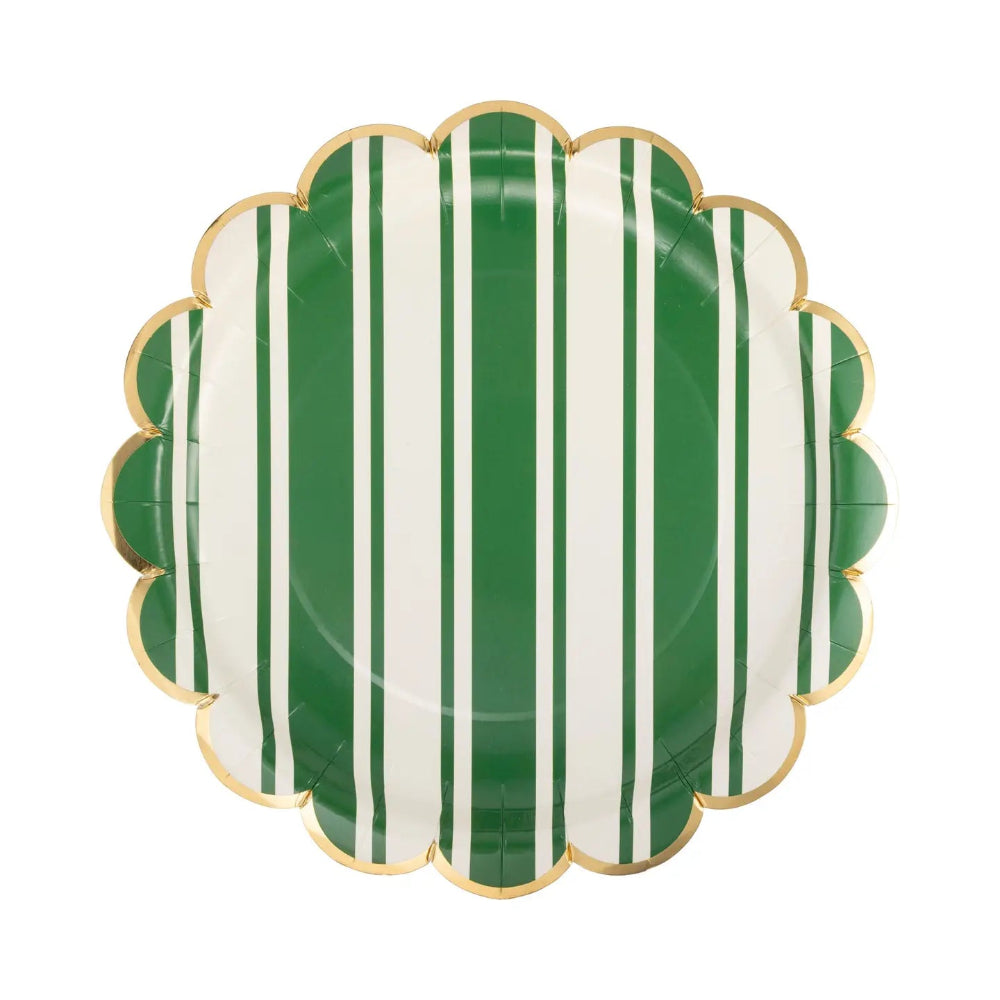Tennis Striped Paper Plates, Shopsweetluluss