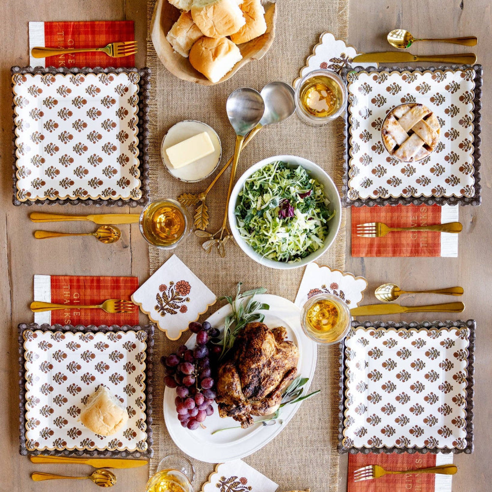 Thanksgiving Floral Cocktail Napkins, Shopsweetluluss