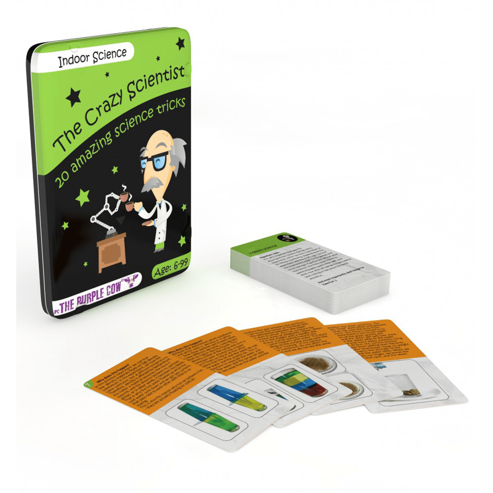 The Crazy Scientist - Indoors Science Activity Cards, Shopsweetluluss
