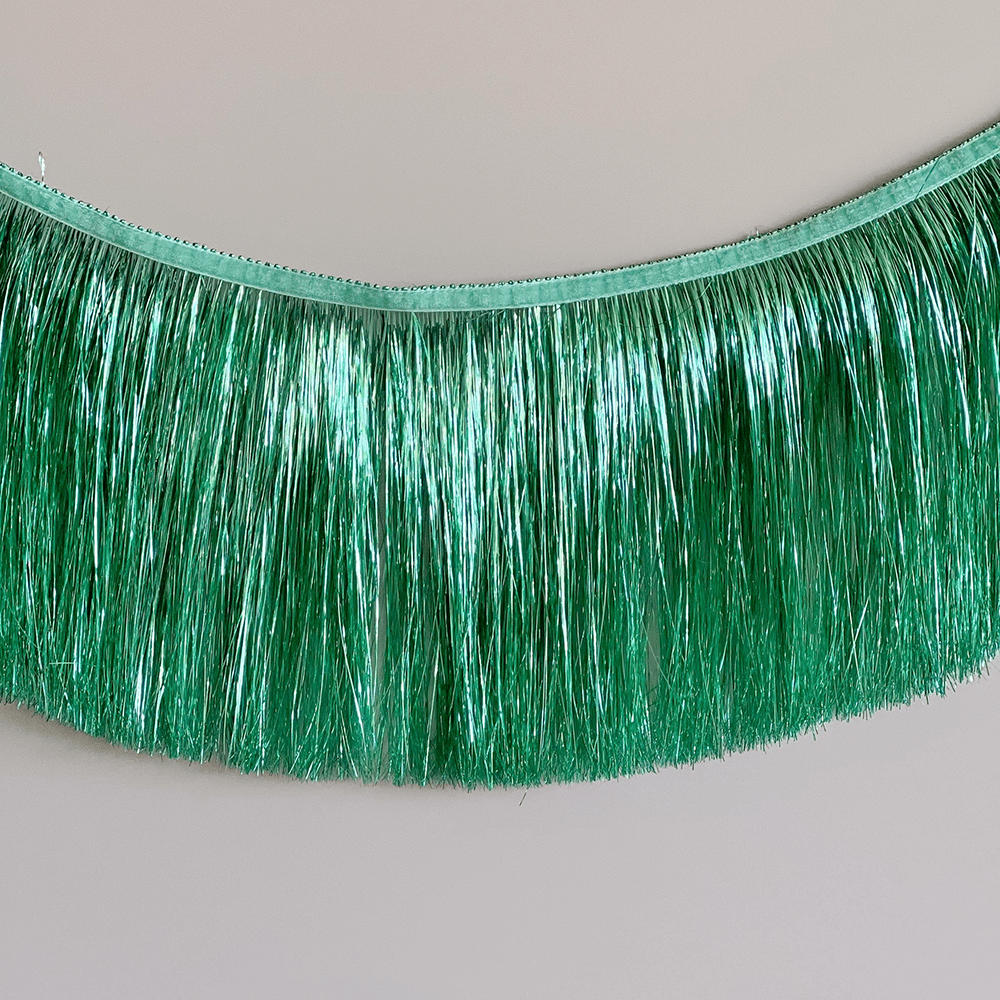 Tinsel Fringe Garland - Mermaid Green, Shopsweetluluss