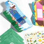 Tiny Tadas! Note Cards and Sticker Set - Playful Pups, Shopsweetluluss