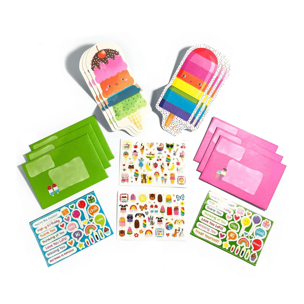 Tiny Tadas! Note Cards and Sticker Set - Sweet Treats, Shopsweetluluss