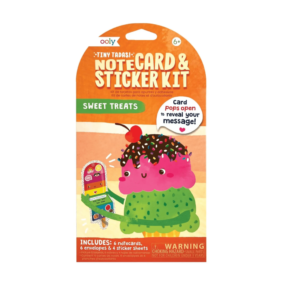 Tiny Tadas! Note Cards and Sticker Set - Sweet Treats, Shopsweetluluss