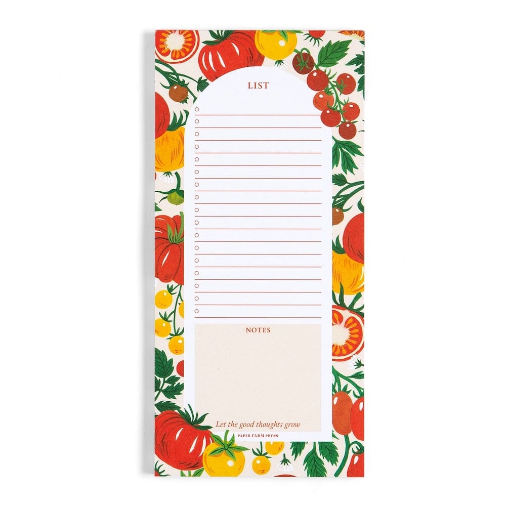 Tomato Vine Market List Notepad, Shopsweetluluss