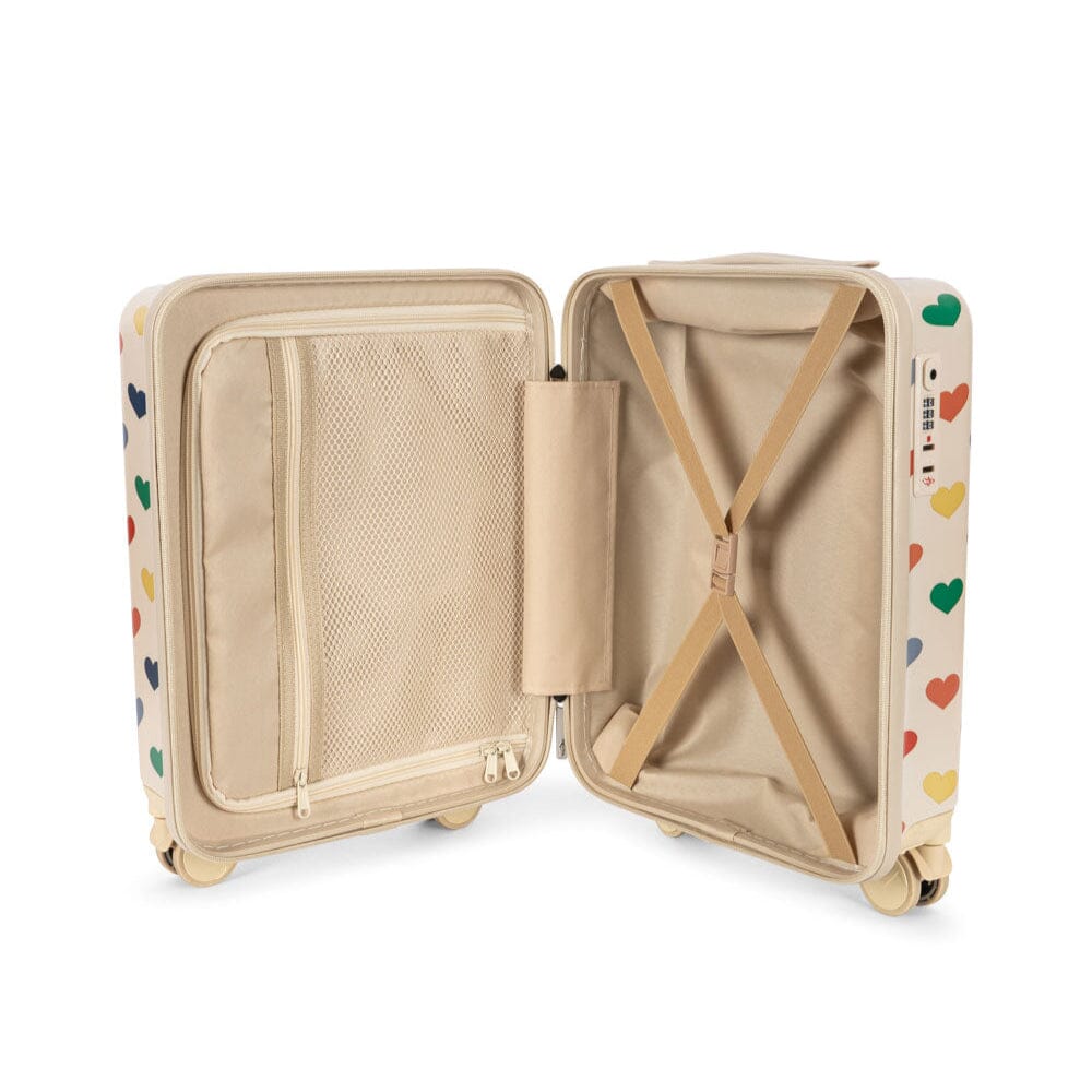 Travel Suitcase - Rainbow Hearts, Shopsweetluluss