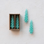 Tree Shaped Taper Candles - Aqua, Shopsweetluluss