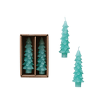 Tree Shaped Taper Candles - Aqua, Shopsweetluluss