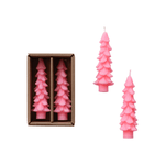 Tree Shaped Taper Candles - Pink, Shopsweetluluss