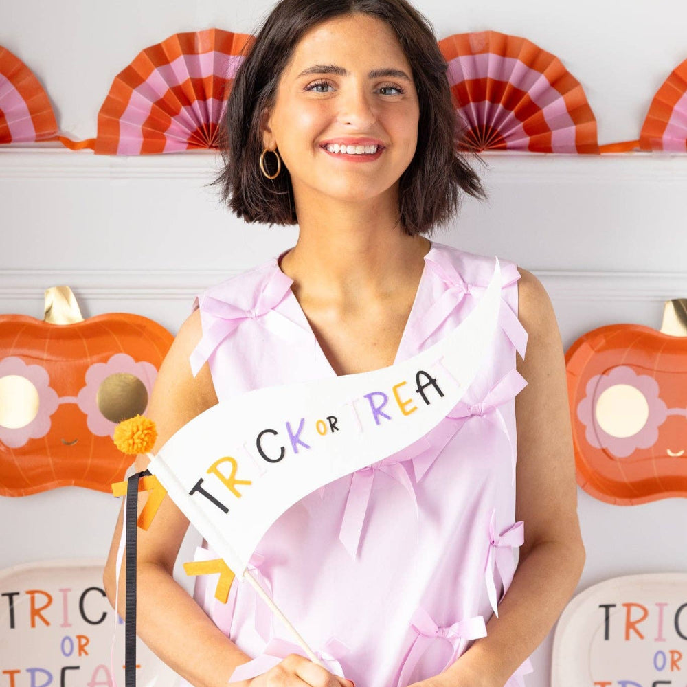 Trick or Treat Felt Pennant, Shopsweetluluss