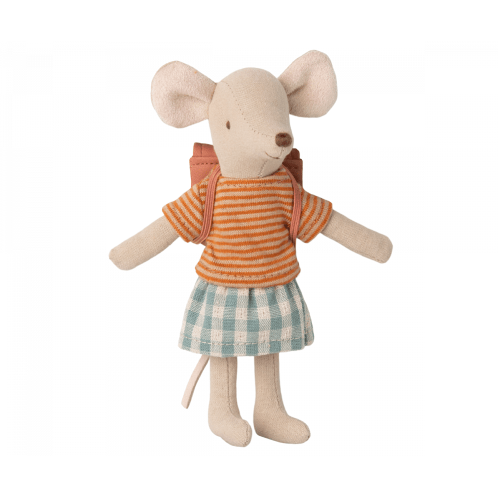 Tricycle Mouse w/ Bag, Big Sister - Old Rose, Shopsweetluluss