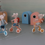 Tricycle Mouse w/ Bag, Big Sister - Old Rose, Shopsweetluluss