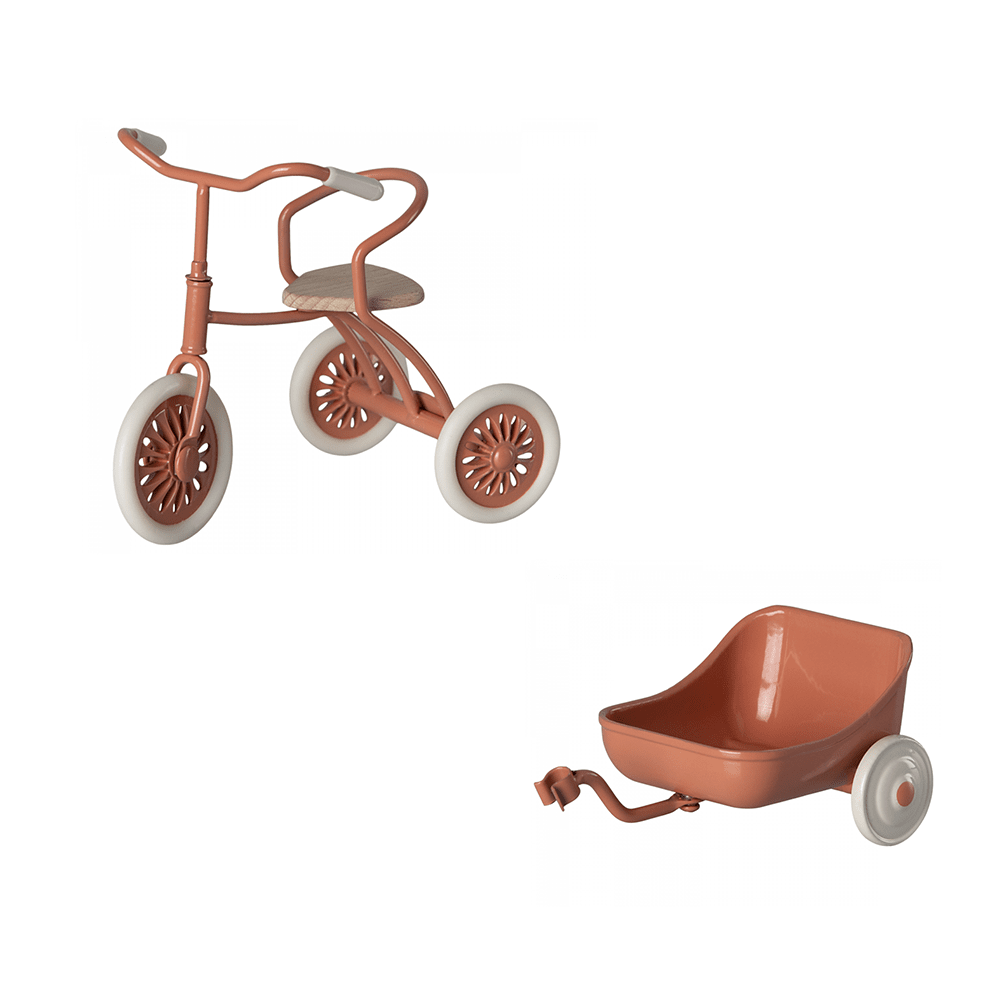 Tricycle & Hanger Set for Maileg Mice - Coral, Shopsweetluluss