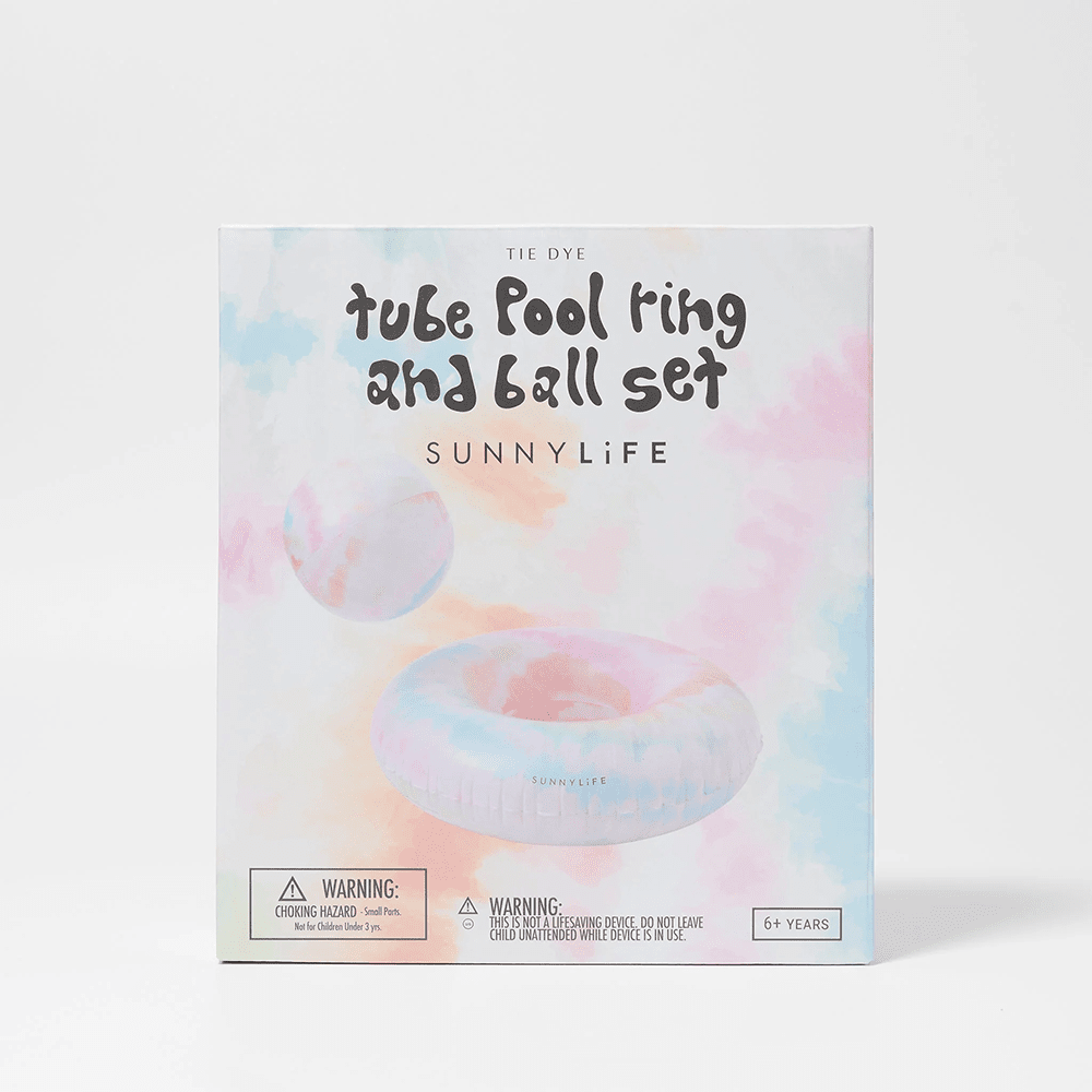 Tube Pool Ring & Ball Set - Tie Dye Multi, Shopsweetluluss