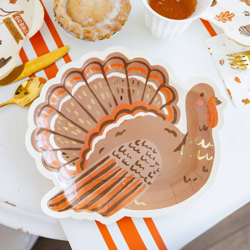 Turkey Die-cut Dinner Plates, Shopsweetluluss