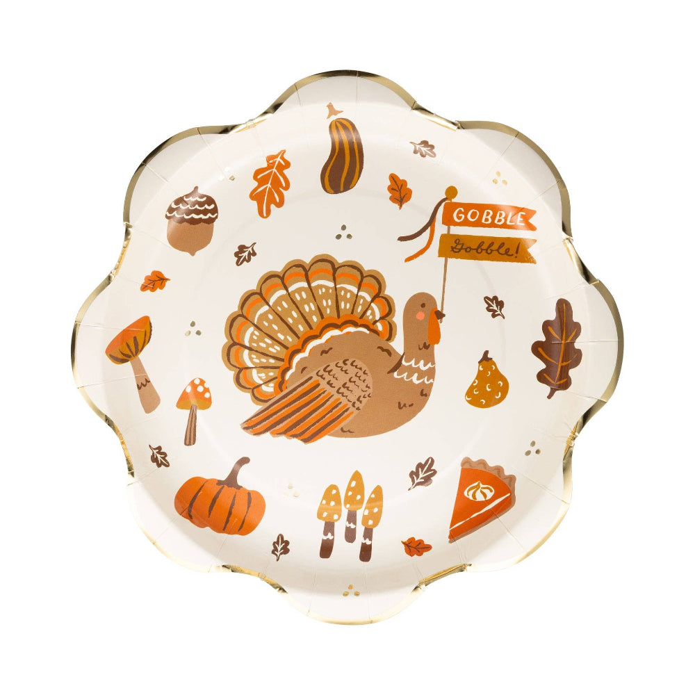 Thanksgiving Icons Dinner Plates, Shopsweetluluss
