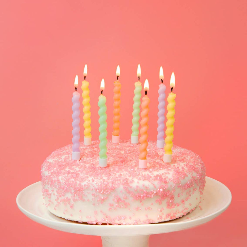Twisted Pastel Birthday Candles, 8pk, Shopsweetluluss